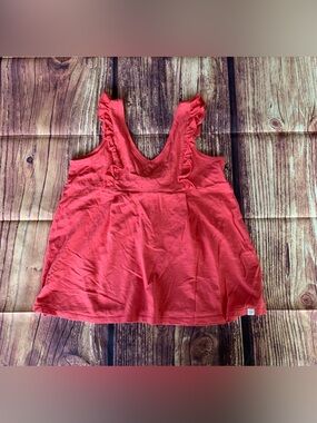 Rag & Bone Girl's Sleeveless Ruffle Loose Coral Pullover Top Size: XL (14-16)